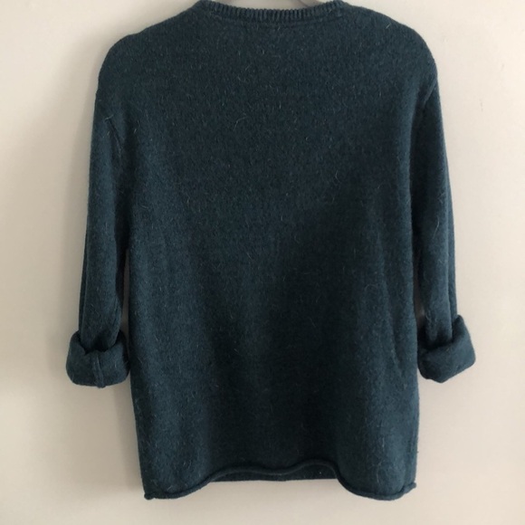 H&M Oversized  Teal Crew Neck Sweater - Picture 3 of 4